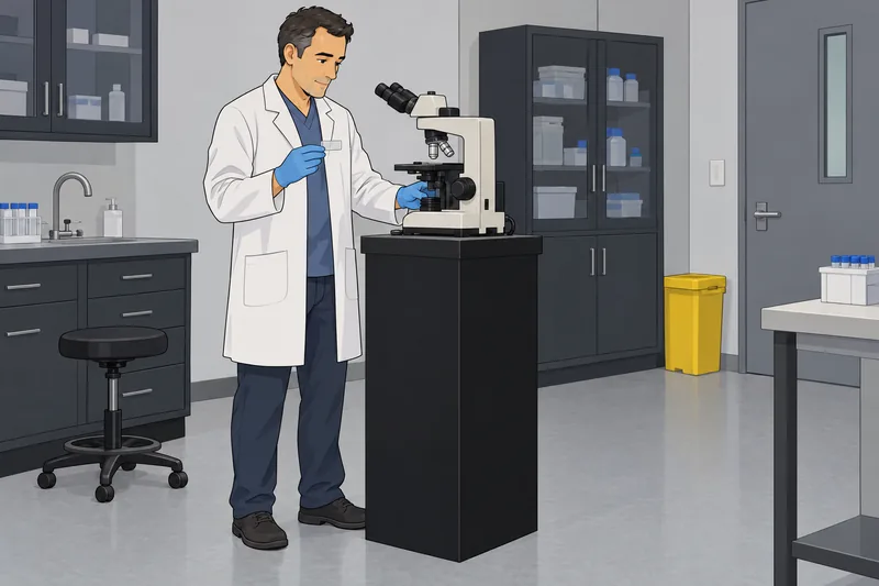 El cuestionario de tecnología presenta un microscopio.