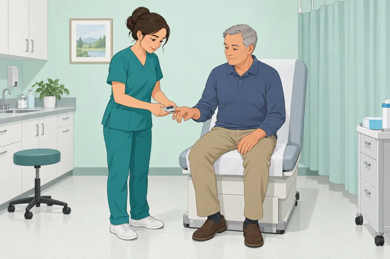 Medical Assistant Quiz in a clinic exam room.