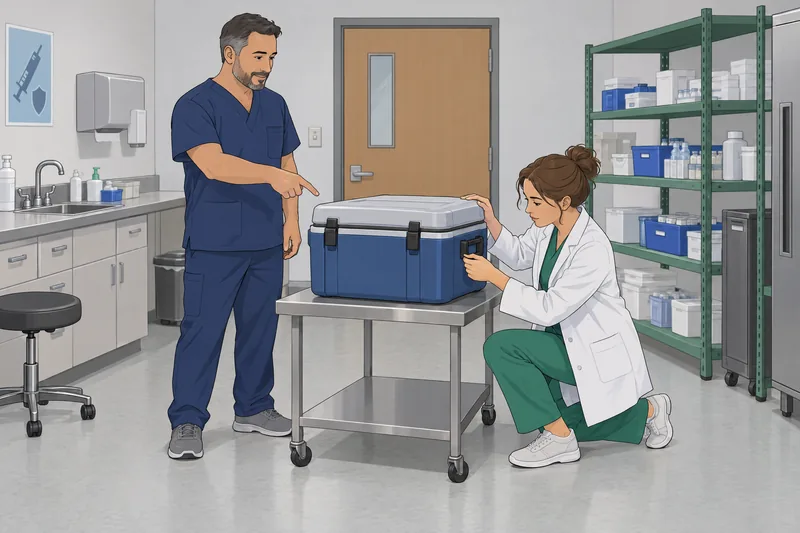Medical Surgical Immune review checks vaccine storage.