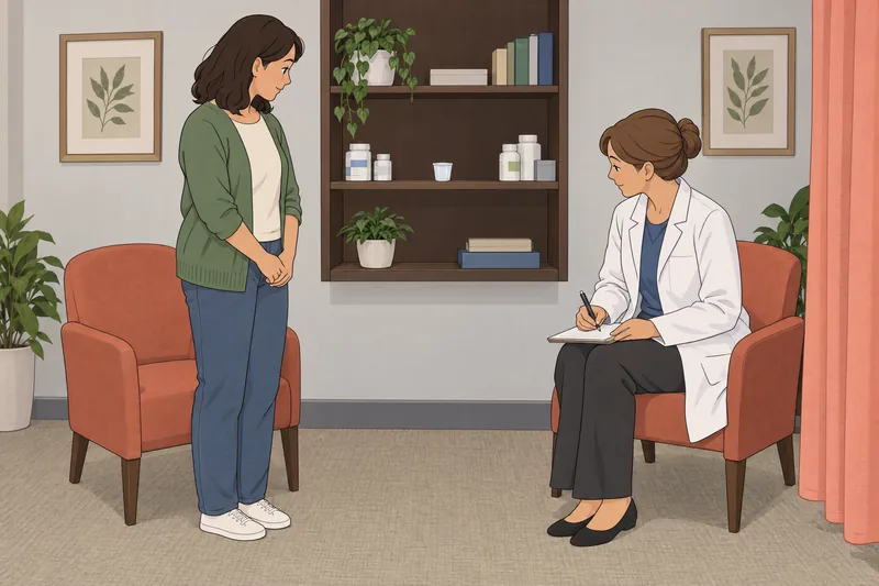 Escena del cuestionario sobre la revisión farmacéutica.