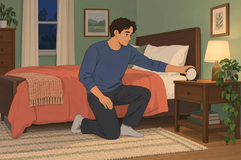 Men Quiz follows a calm sleep routine.