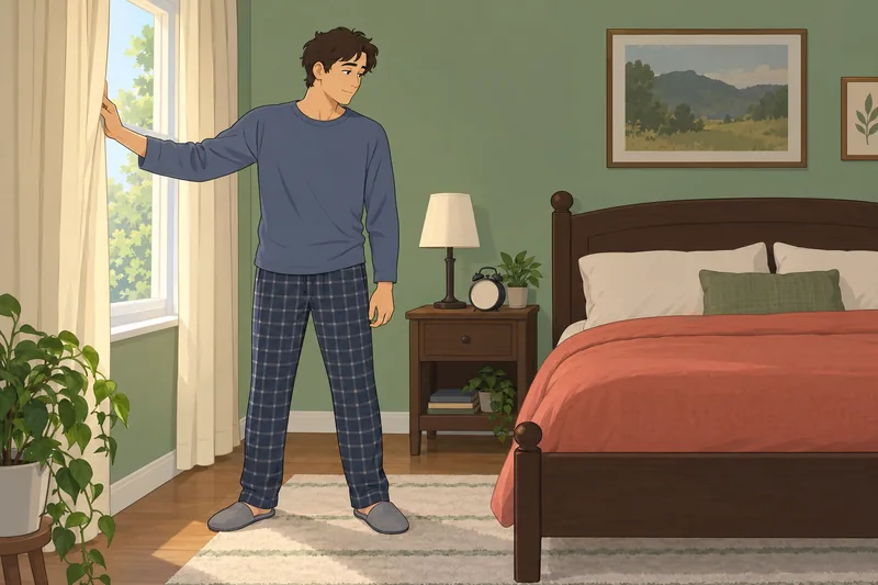 Este cuestionario para hombres muestra una rutina nocturna.