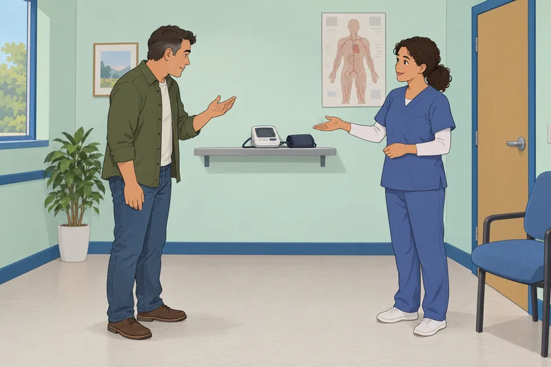Este cuestionario para hombres presenta una charla clínica.