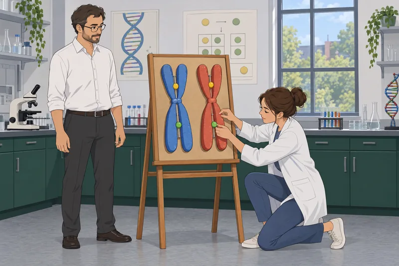 Mendelian Genetics Quiz shows a chromosome model.