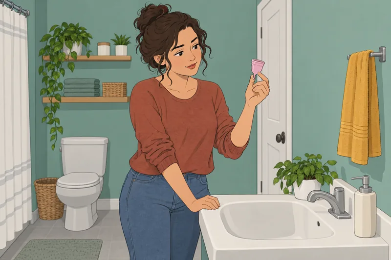 Menstrual Cup Quiz: shopper compares a reusable cup.