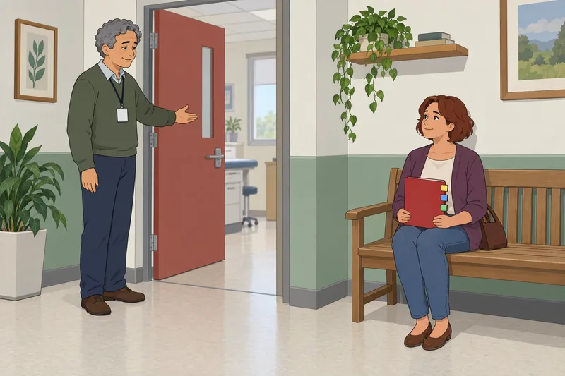 Mental Health Awareness appears near a clinic doorway.