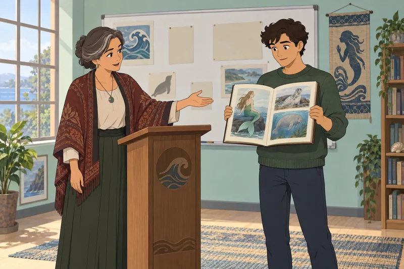 Mermaid Quiz shows a folklore lesson.