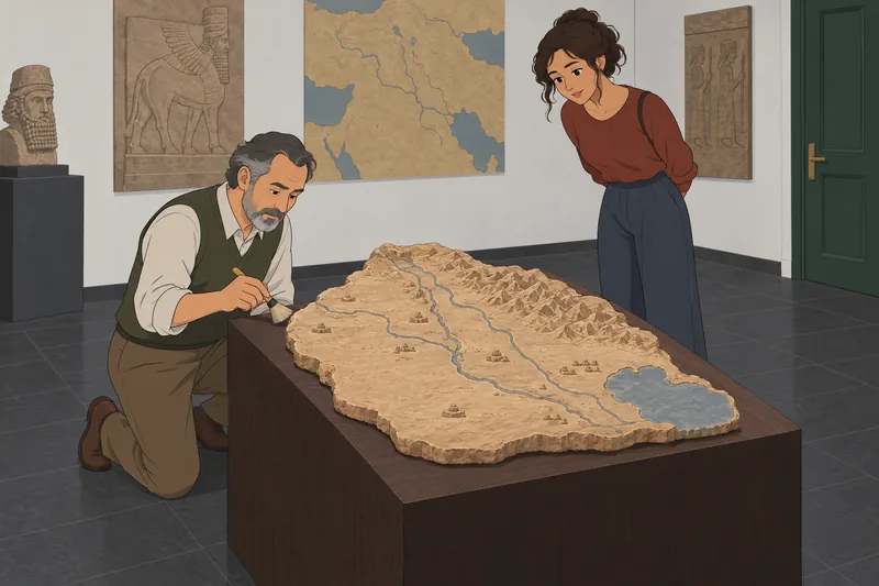 Mesopotamia Map Quiz presents an ancient relief.