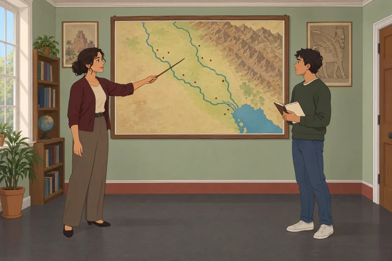 Mesopotamia Map Quiz shows river routes.