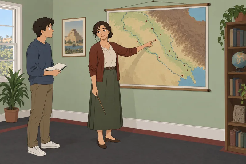 La clase ilustra el cuestionario sobre el mapa.