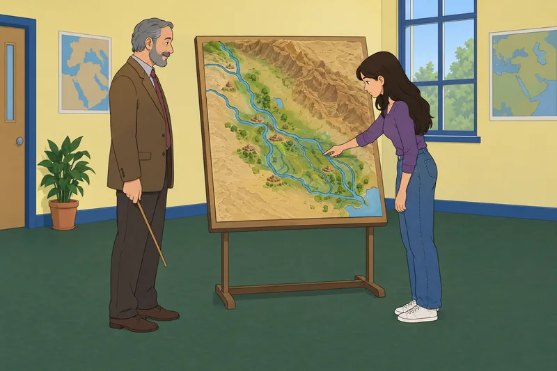 El cuestionario sobre Mesopotamia explica los ríos.