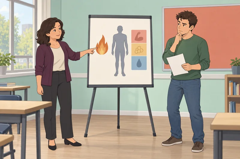 Metabolic Age Quiz shows a lesson on metabolism.
