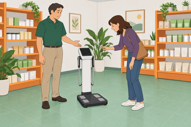 cuestionario sobre la báscula corporal se revisa.
