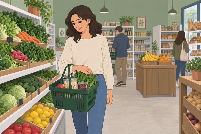 Quiz de tipo muestra a alguien comparando ingredientes.