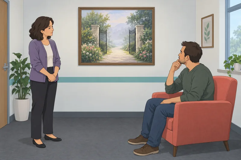Personal Death Metaphors appear in a clinic room.