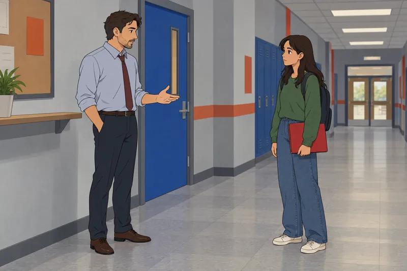 evaluación del nivel muestra a un docente escuchando.