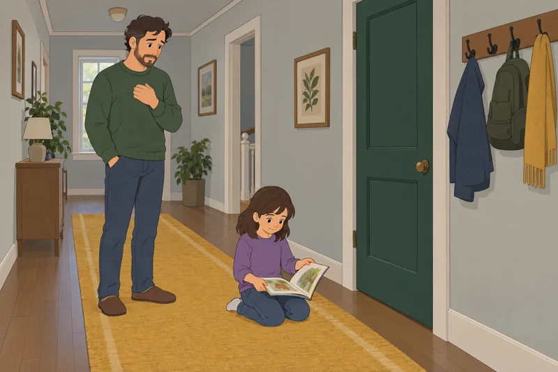 método para diagnosticar: padre espera ante una puerta.