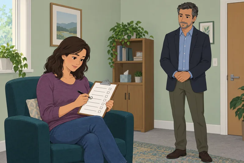 Subjective Well-Being Assessment appears in a clinic.
