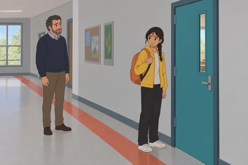Adolescent Anxiety Measurement unfolds in a hallway.