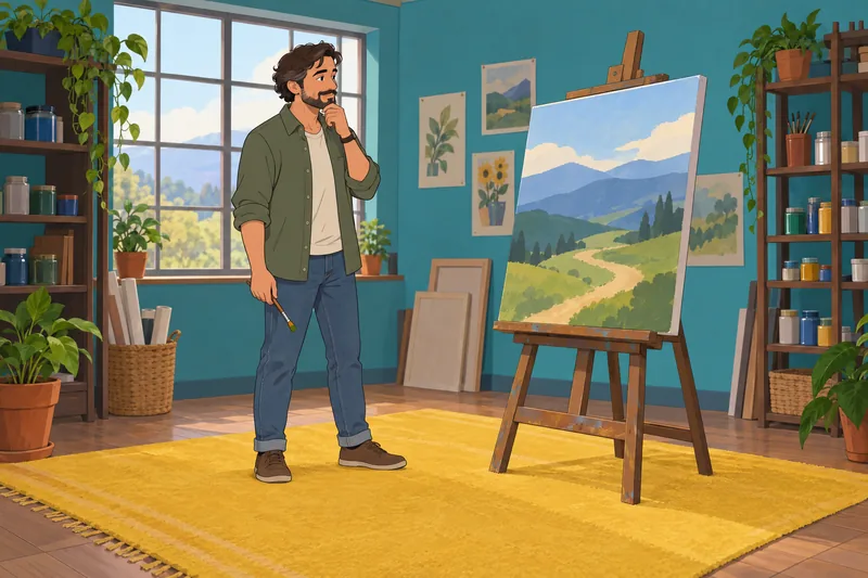 método para medir sigue a un pintor absorto.