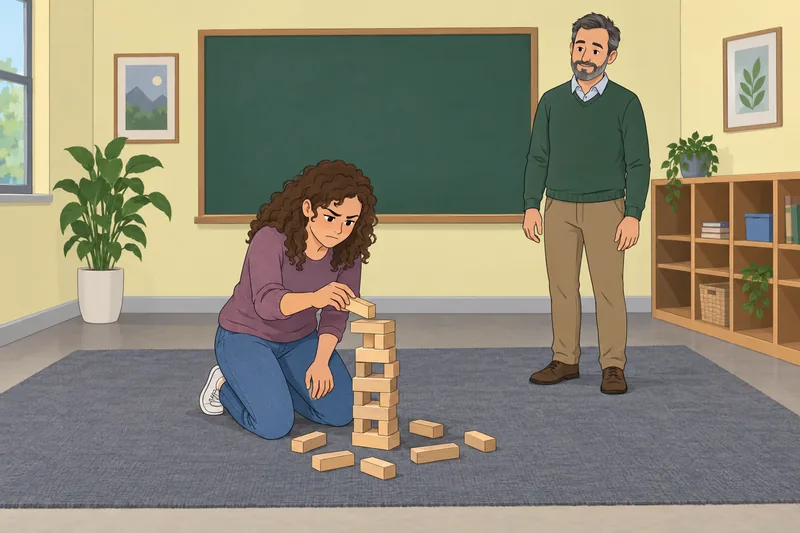 Irrational Beliefs Diagnostic appears after a setback.