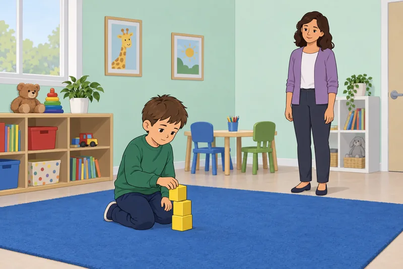 Risk Factors for — a child sorts blocks.