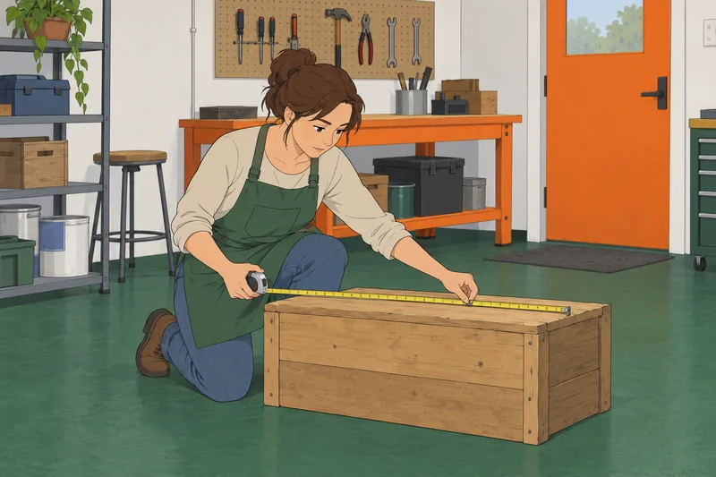 Metric System Quiz: worker extends a tape measure.