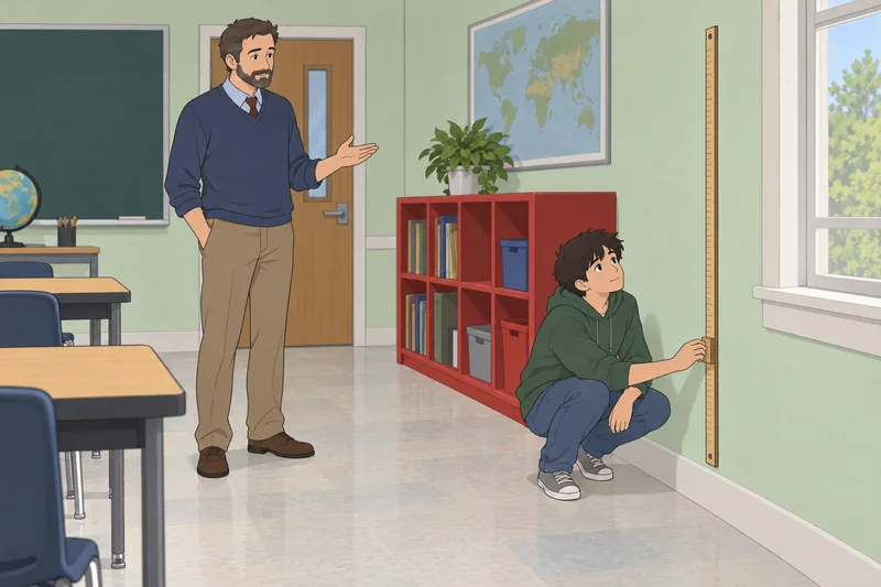 Estudiante usa cuestionario sobre el sistema métrico.