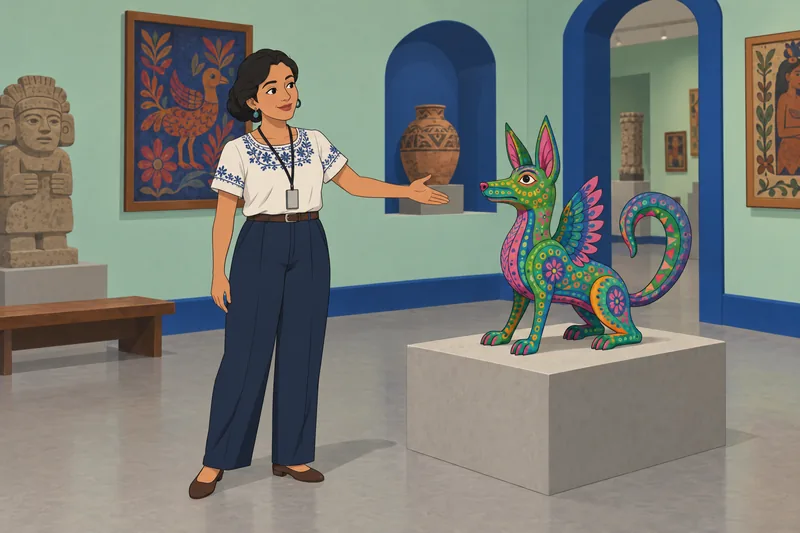 Mexican Quiz in an art gallery.