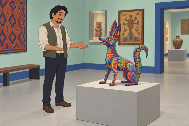 Quiz sobre México en una galería de arte.