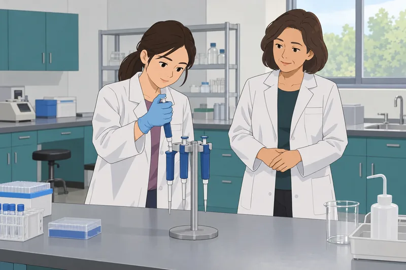 El cuestionario sobre micropipetas muestra una elección.