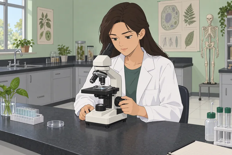 El cuestionario sobre el microscopio muestra el enfoque.