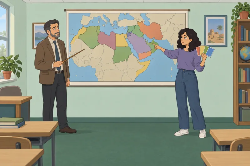 Middle East and map quiz fills the classroom.
