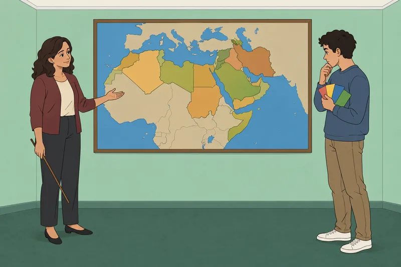 Quiz de capitales aparece junto al mapa.