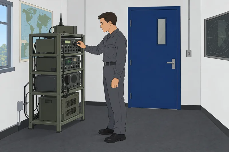 Military Vocational Orientation in a communications room.