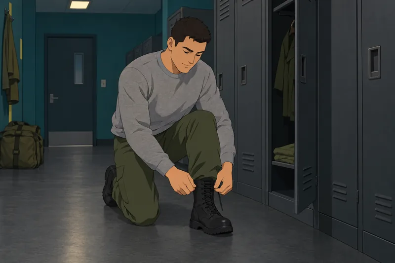 Military Service Attitudes appear beside a service boot.