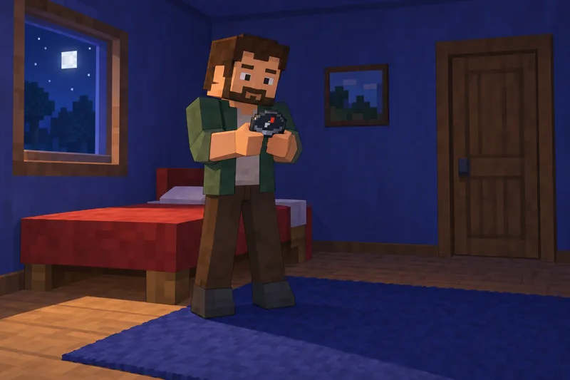 Quiz de Minecraft muestra una brújula.