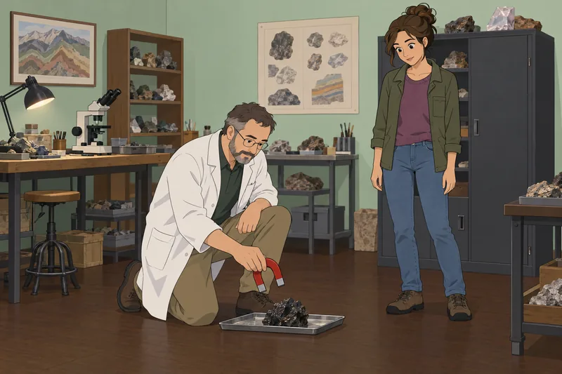 Mineral Identification Quiz checks magnetism.