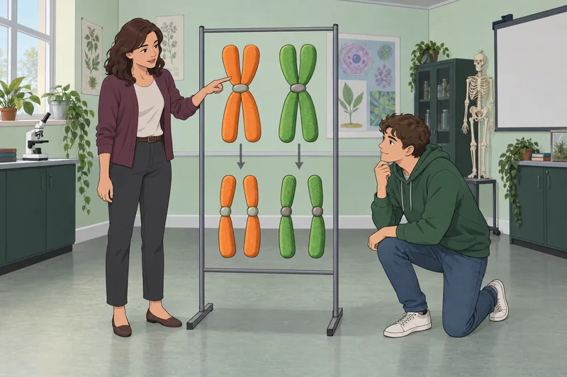 Mitosis and Meiosis appears in a biology classroom.