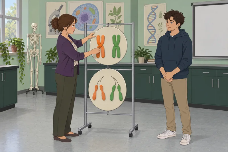 El cuestionario sobre mitosis ocurre en clase.