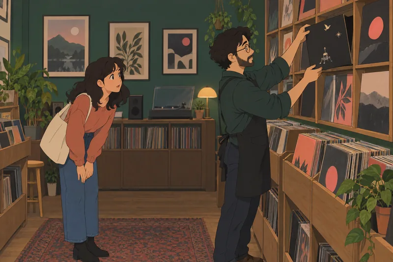 Mitski Quiz shows a listener recognizing a record.