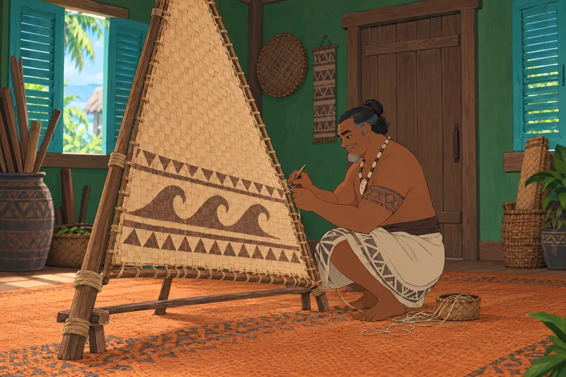 Moana Personality Quiz captures a keeper mending sail.