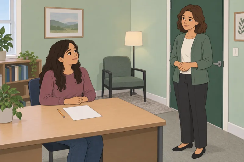 El cuestionario de personalidad aparece durante una evaluación.
