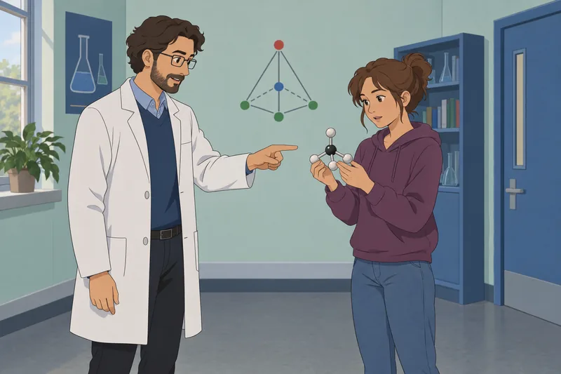 Molecular Geometry Quiz shows a tetrahedral model.