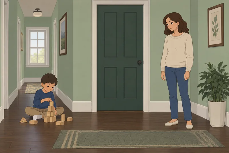 Mom Quiz depicts a child holding a block.