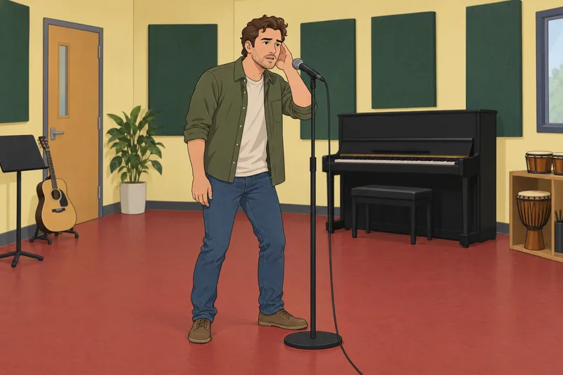 Morgan Wallen Quiz participant sings into a microphone.