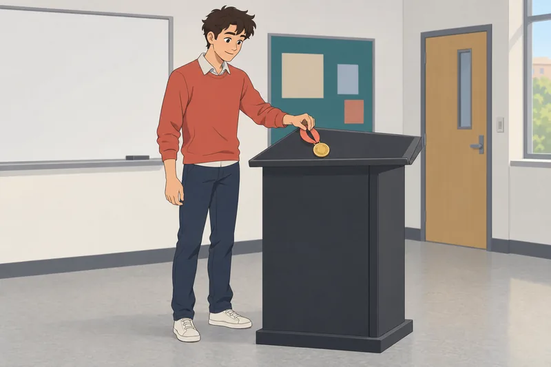 University Students' Achievement meets recognition in a classroom.