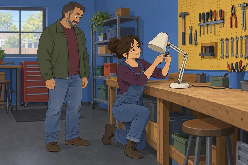 Help Motivation Scale guides a lamp repair.