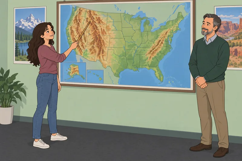 Una clase presenta el cuestionario sobre cordilleras.