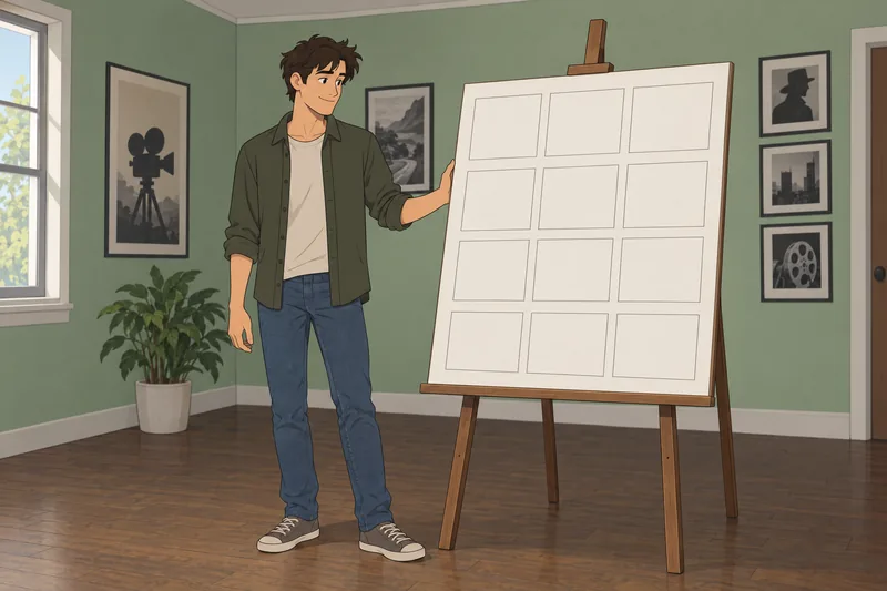 cuestionario para cinéfilos observa un storyboard.